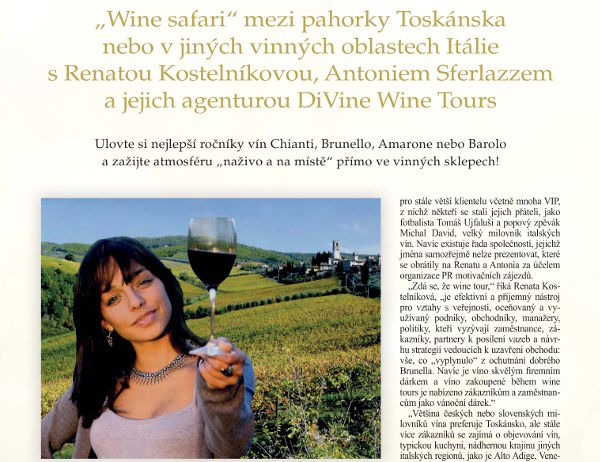 March 2019, very nice article about us on Wine&Degustation, the most important Czech wine magazine